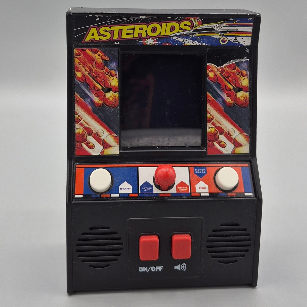 Atari Asteroids Mini Arcade Cabinet Basic Fun Handheld Electronic Game Tested